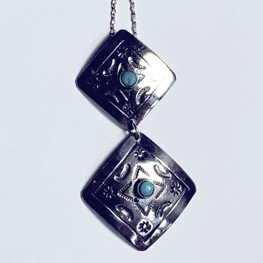 Sterling Silver and Turquoise Native American Necklace
